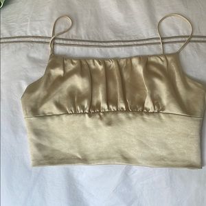 Zara satin ruched top